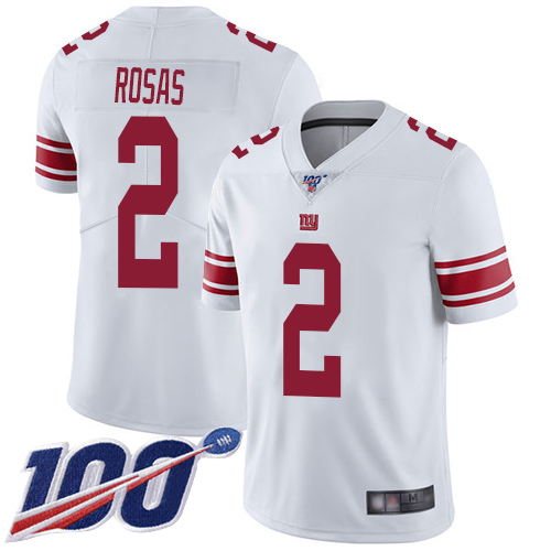 Men New York Giants #2 Aldrick Rosas White Vapor Untouchable Limited Player 100th Season Football NFL Jersey->women nfl jersey->Women Jersey